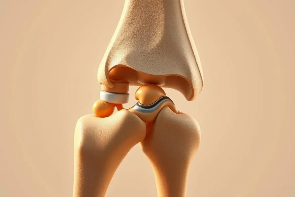 3D rendering of a knee joint. Joint Genesis.