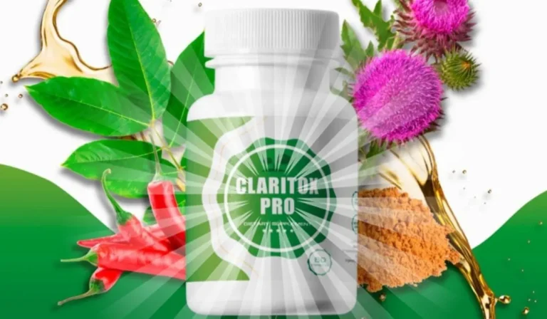 Claritox Pro supplement bottle with natural ingredients.
