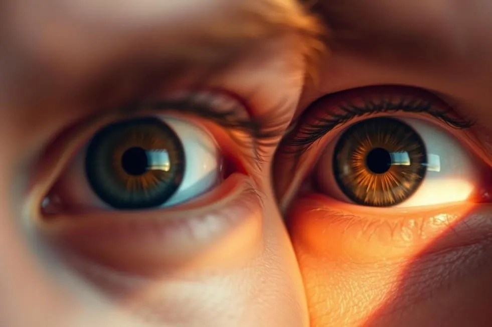 Close-up of two human eyes. iGenics.