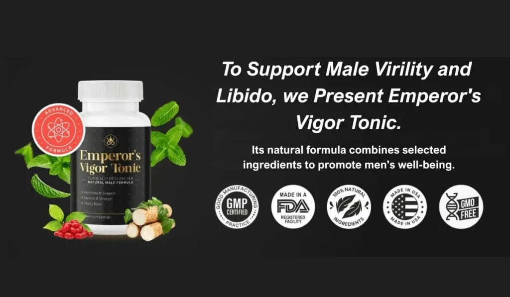 Emperor's Vigor Tonic supplement advertisement.