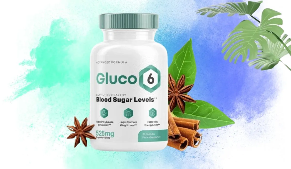 Gluco 6 blood sugar support supplement.