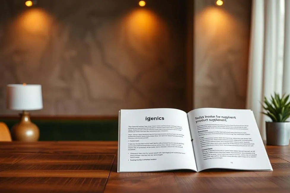 Open booklet about iGenics supplement.