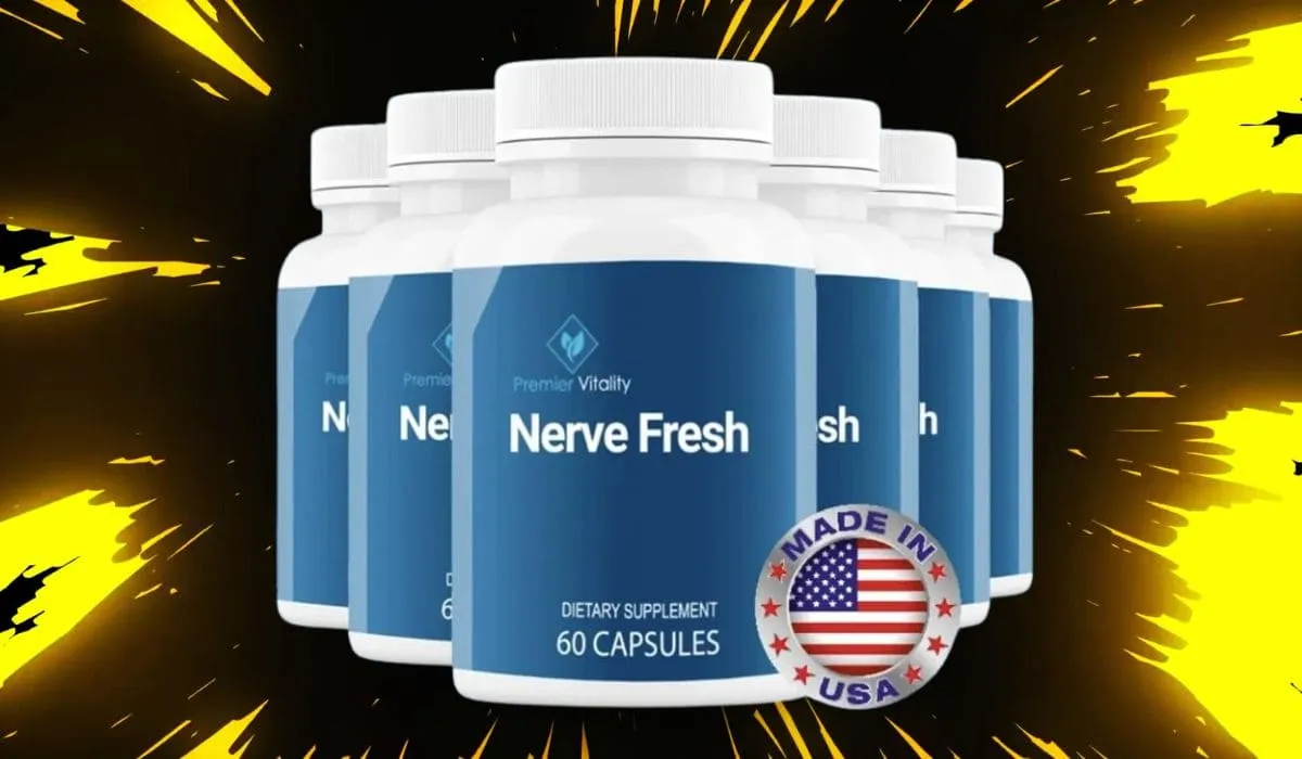 Six bottles of Nerve Fresh supplement.